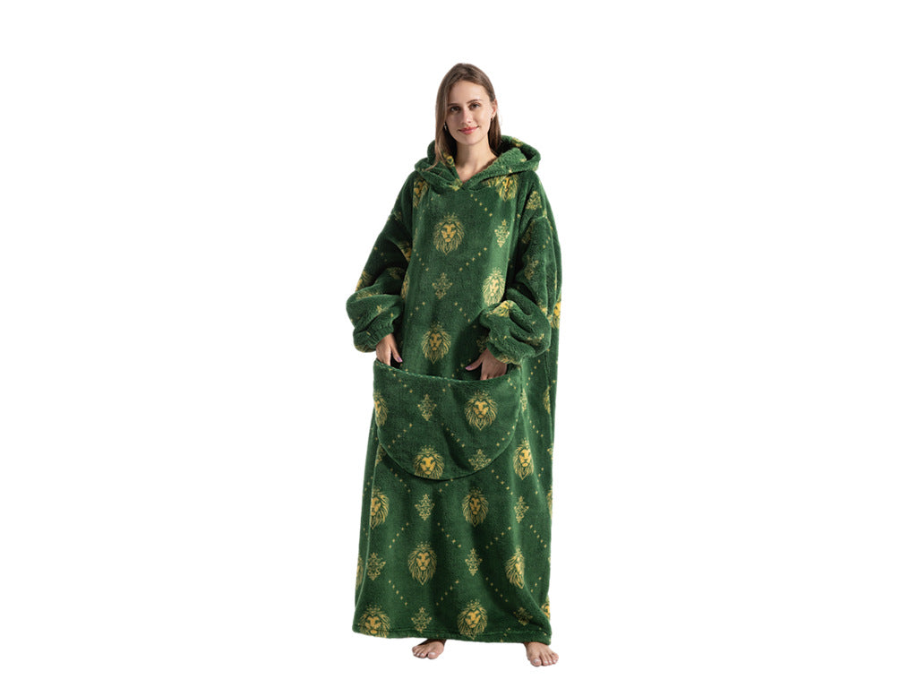 Thick and Cozy Flannel Sherpa Cartoon TV Blanket, a Warm Home Wear for Lounging and TV Time
