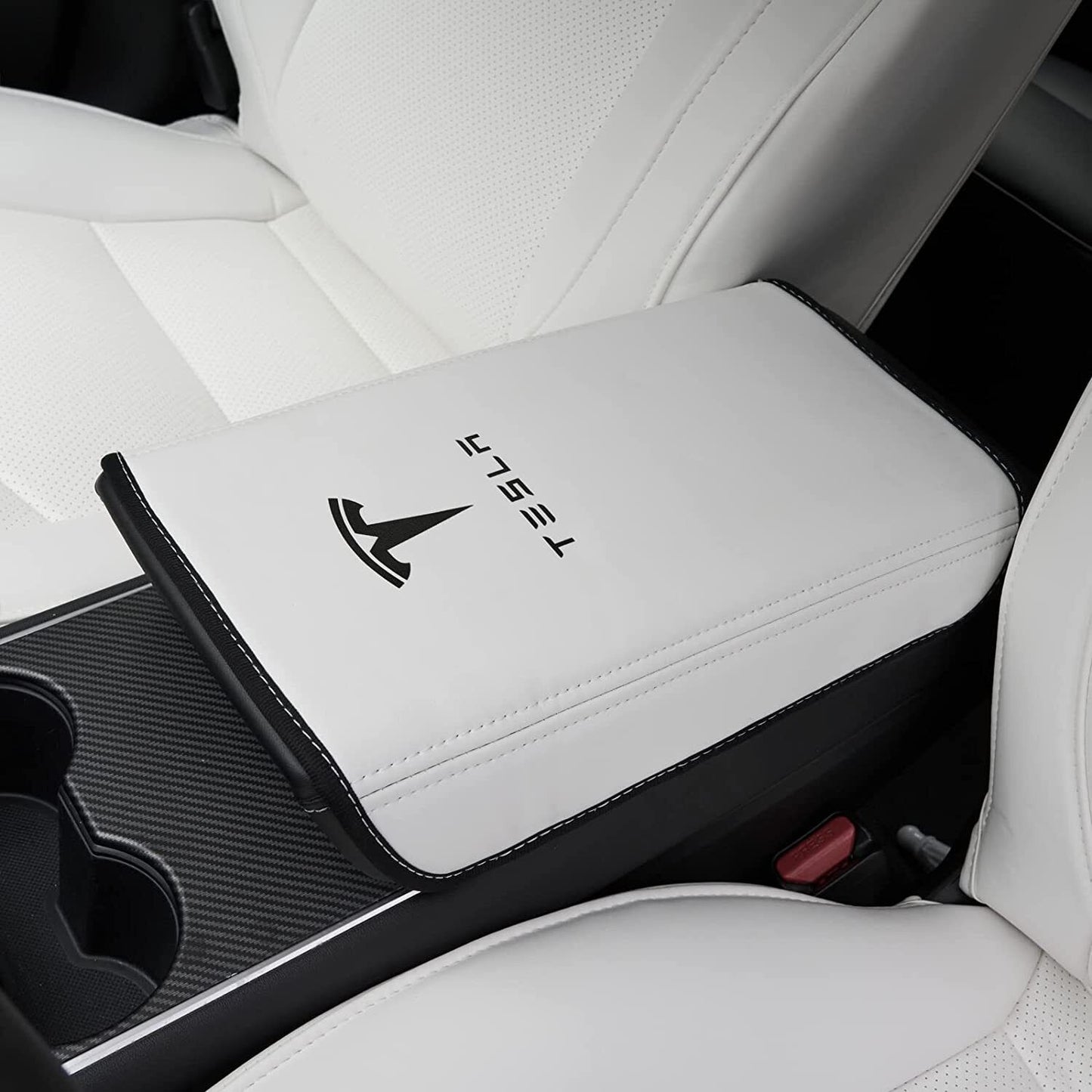 For Tesla Model Y 3 Car Armrest Box Cover Central Control Armrest Decoration