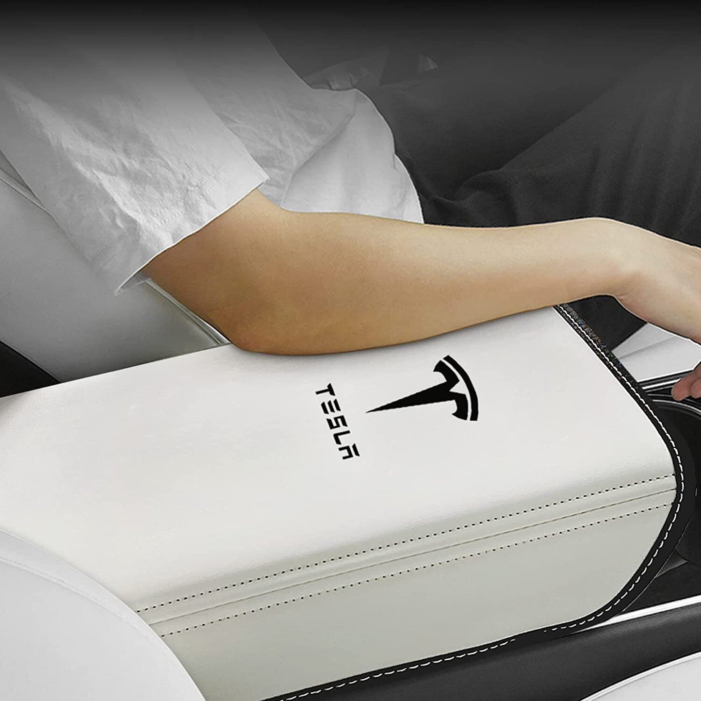For Tesla Model Y 3 Car Armrest Box Cover Central Control Armrest Decoration