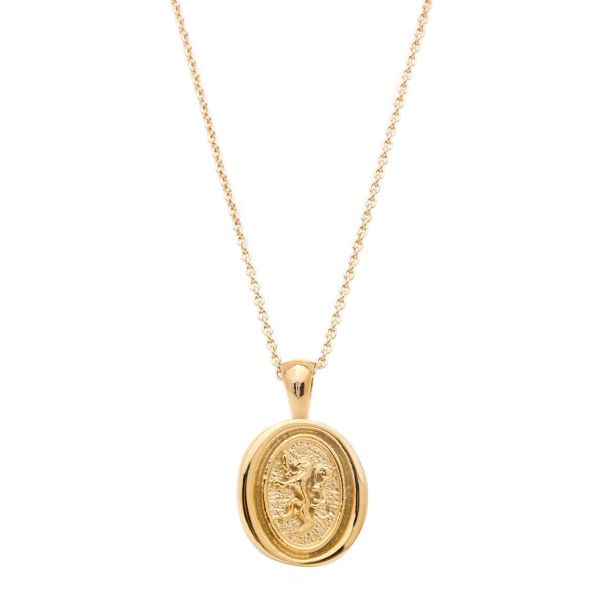 24K Gold-Plated Ancient Roman Battlefield Coin Necklace